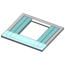 Adapter universal 22" wide x 6" deep top plate (aqua colored part in picture)
