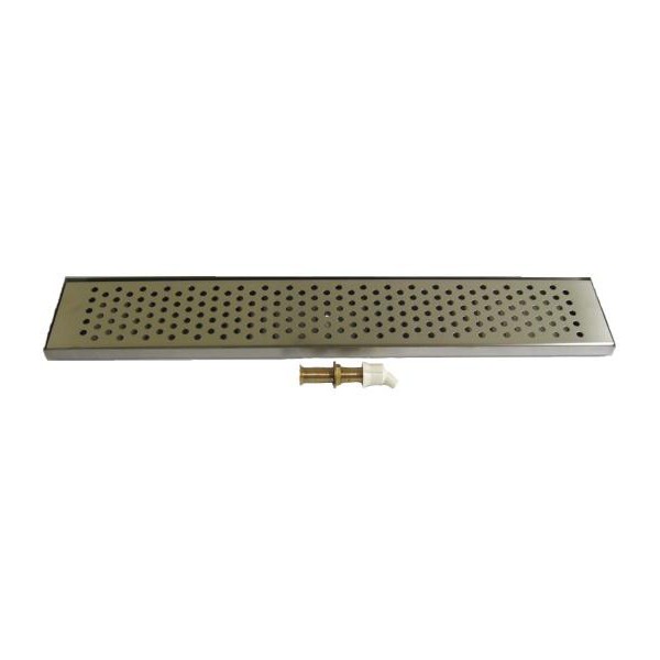 24 x 5 Brass Drip Tray Countertop with Drain